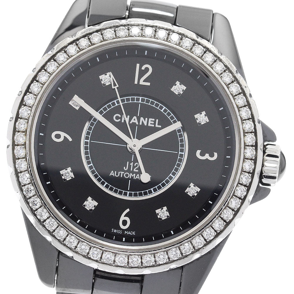 CHANEL J12 H3109 Black ceramic diamond bezel 8P Automatic Men's_896155