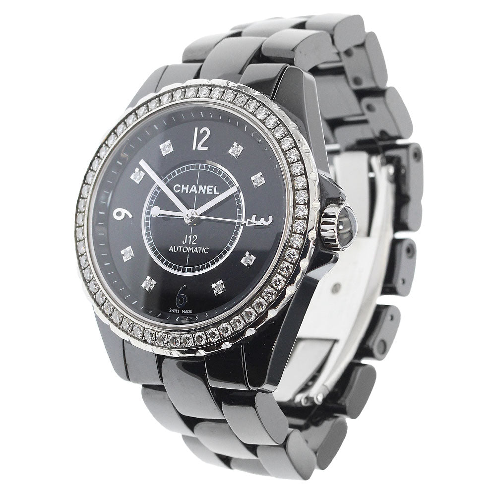 CHANEL J12 H3109 Black ceramic diamond bezel 8P Automatic Men's_896155