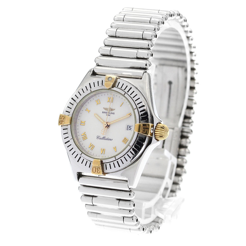 BREITLING Calistino B52043 Date beige Dial Quartz Ladies Watch_896170