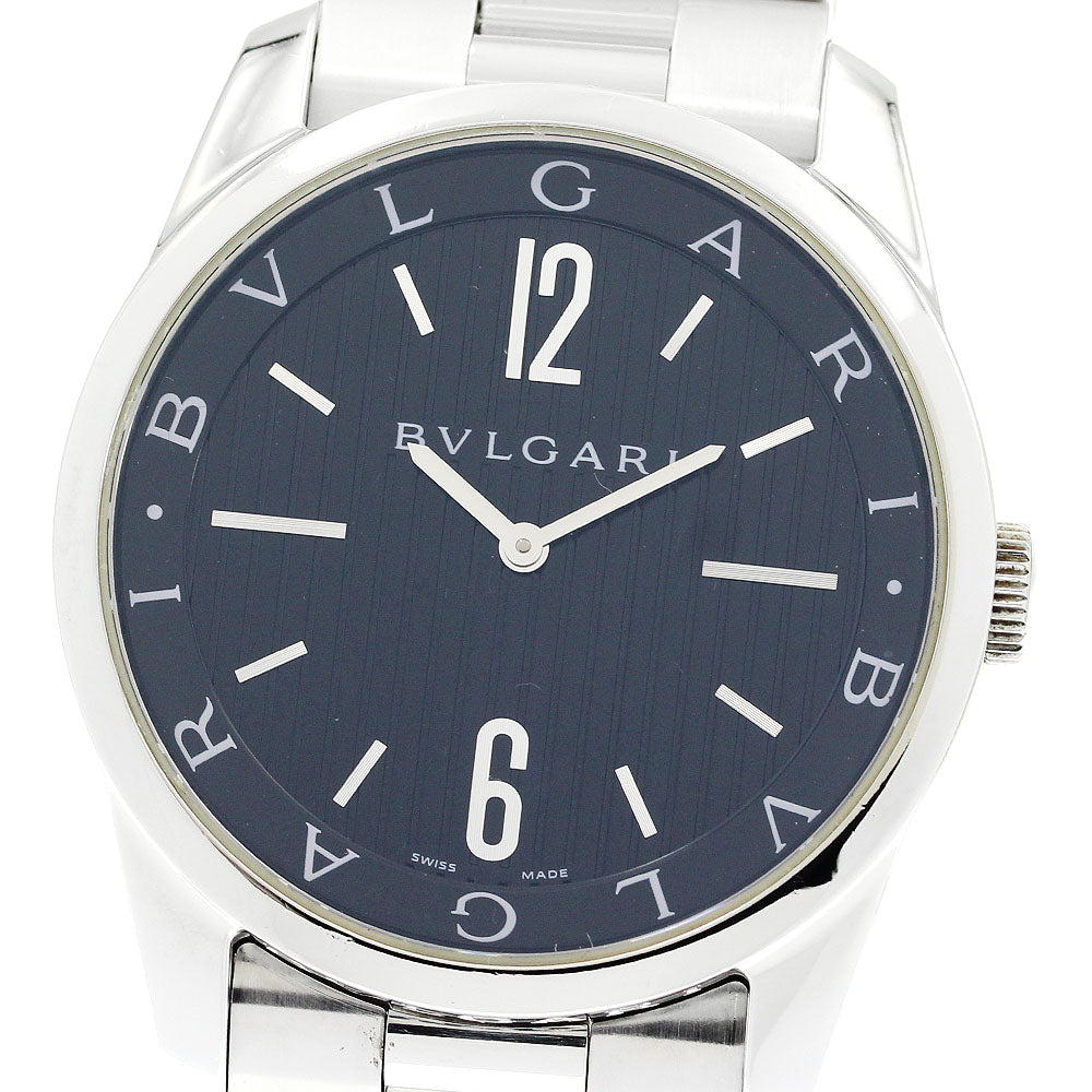 BVLGARI Solo tempo ST42S black Dial Quartz Men's Watch_896177