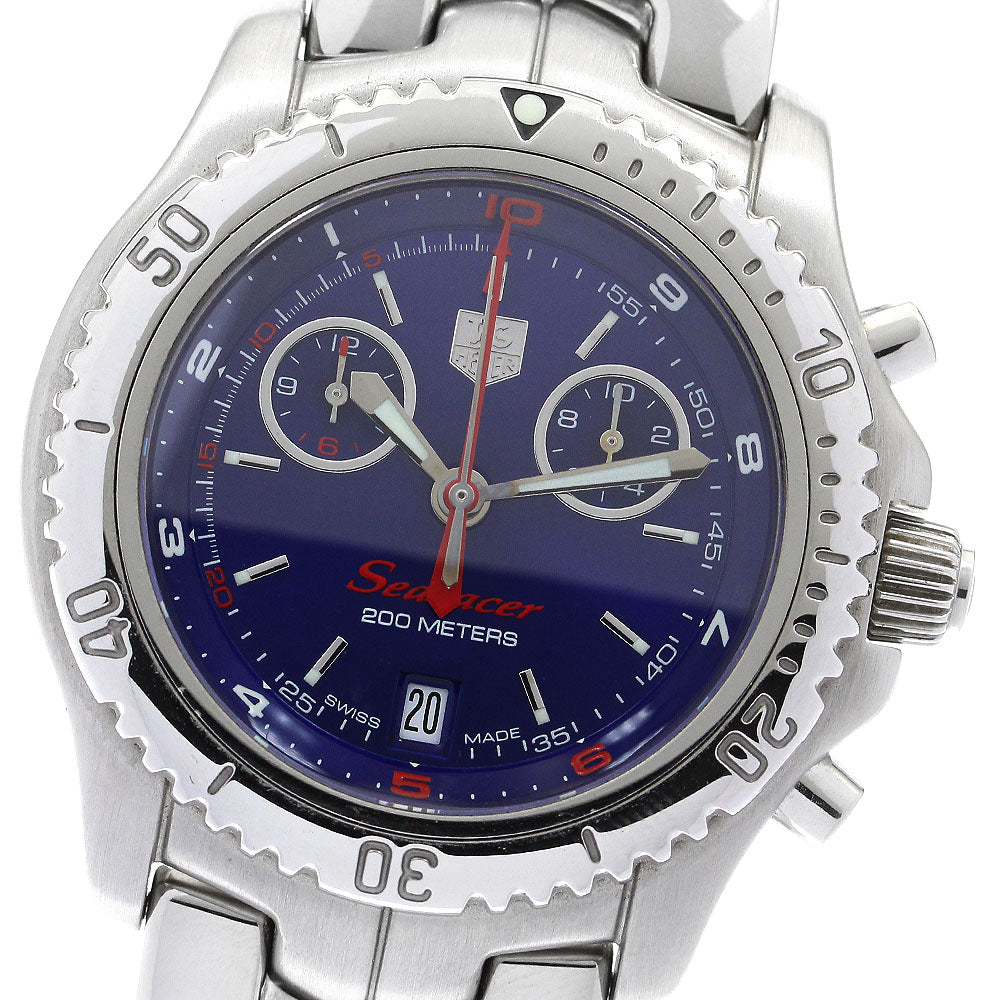 TAG HEUER Link Searacer CT1115 Chronograph Date Navy Dial Quartz Men's_896179