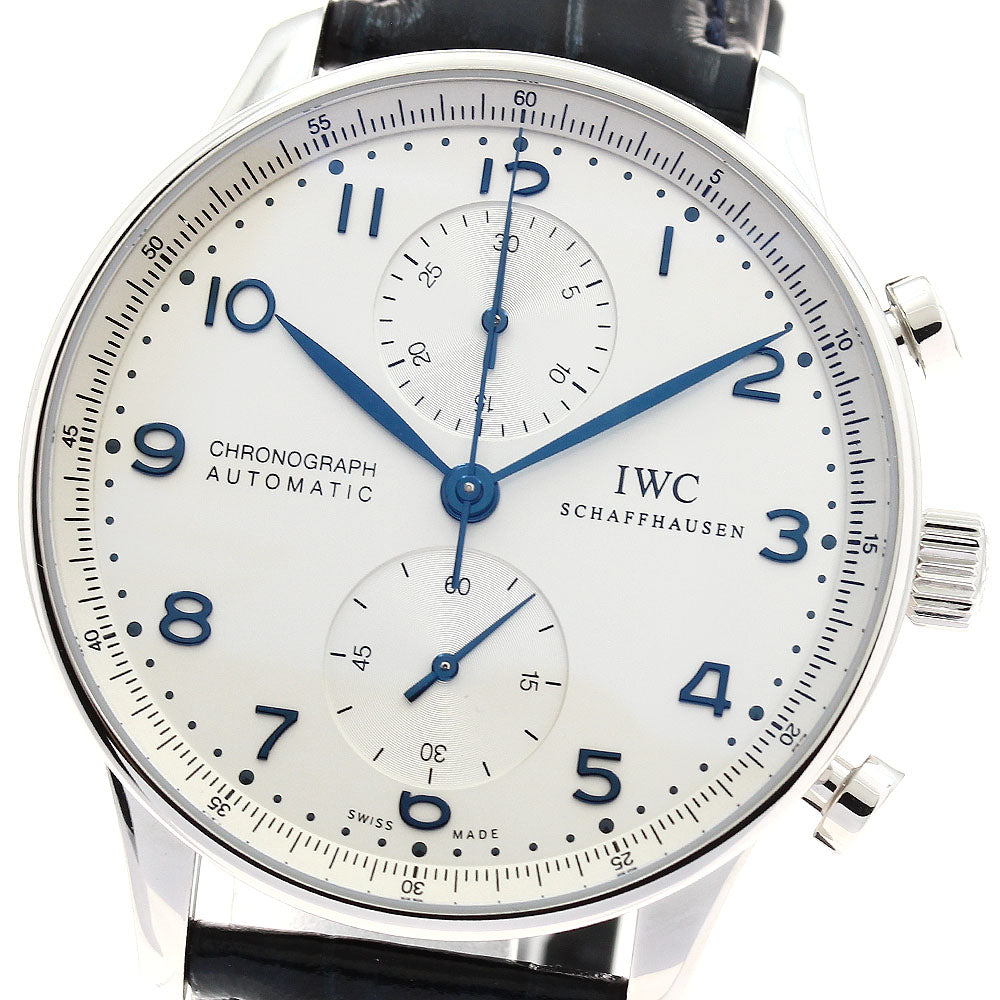 IWC SCHAFFHAUSEN Portugese IW371417 Chronograph Silver Dial Automatic Men's Watch_896198