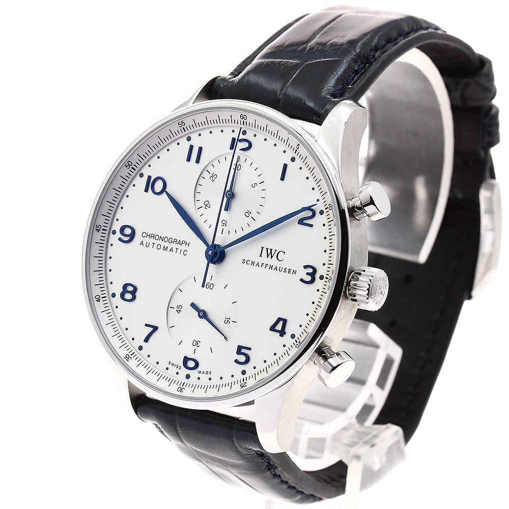 IWC SCHAFFHAUSEN Portugese IW371417 Chronograph Silver Dial Automatic Men's Watch_896198