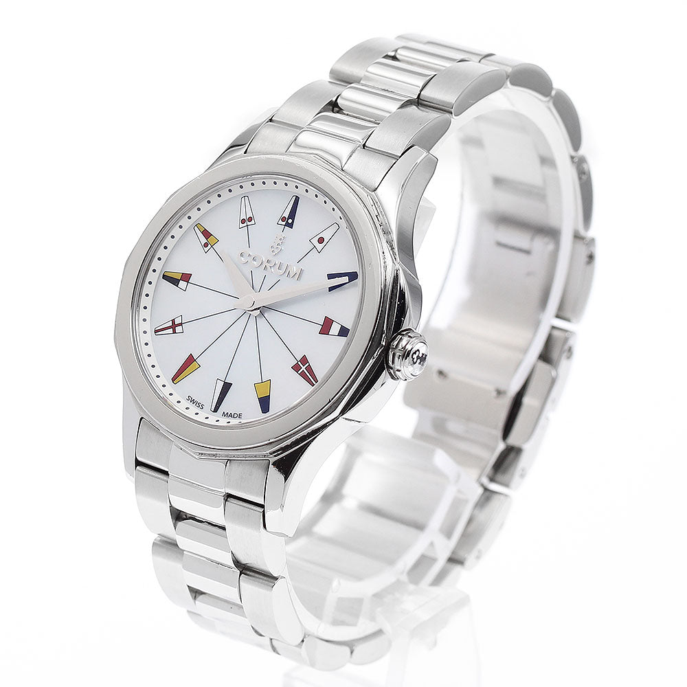 CORUM Admirals cup 01.0132 White shell Dial Quartz Ladies Watch_896203