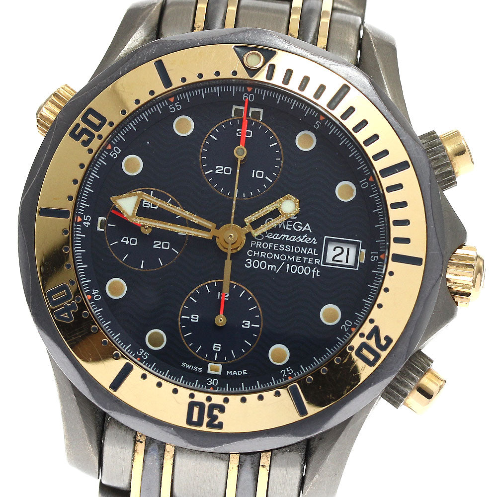 OMEGA Seamaster300 2296.80 Chronograph Navy Dial Automatic Men's Watch_896224