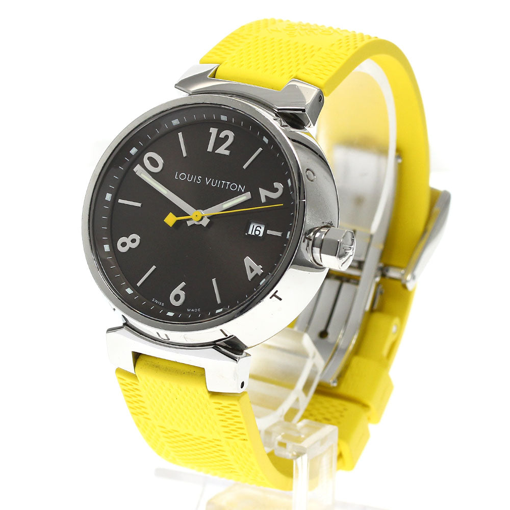 LOUIS VUITTON Tambour Q1111 Date Brown Dial Quartz Men's Watch_896226