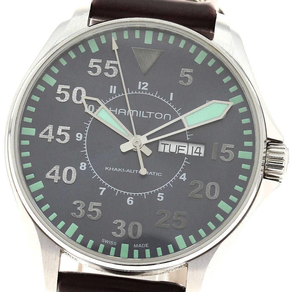 HAMILTON Khaki pilot H647150 Day date Navy Dial Automatic Men's Watch_896234