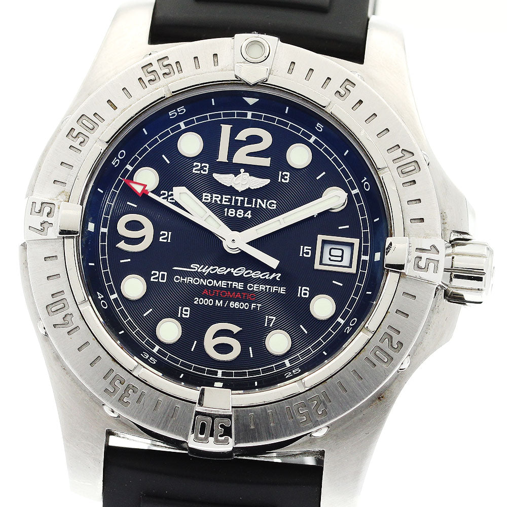 BREITLING Super Ocean Steel Fish A17390 Date black Dial Automatic Men's_896236