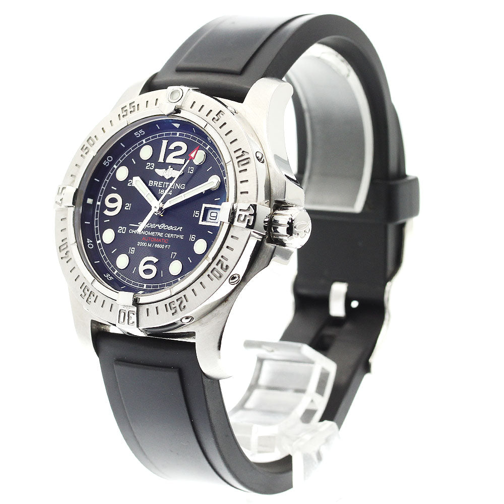 BREITLING Super Ocean Steel Fish A17390 Date black Dial Automatic Men's_896236