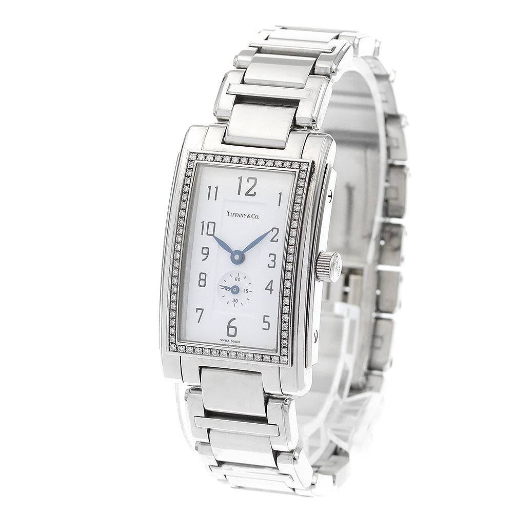 TIFFANY&Co. Grand Rectangleer 19395022 diamond bezel Quartz Ladies Watch_896250