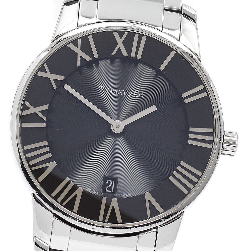 TIFFANY&Co. Atlas Dome Z1800.11.10A10A00A Date black Dial Quartz Men's_896298