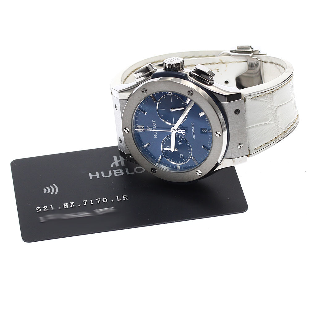 HUBLOT Classic fusion 521.NX.7170.LR Date Chronograph Navy Dial Automatic Men's Watch_896305