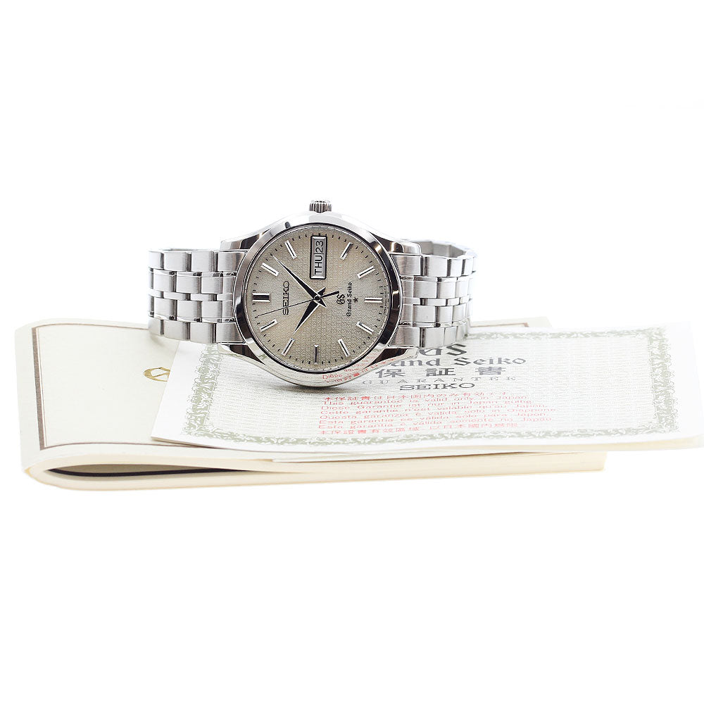 SEIKO Grand Seiko SBGT011/9F83-9A50 Day date Silver Dial QZ Men's Watch_896321