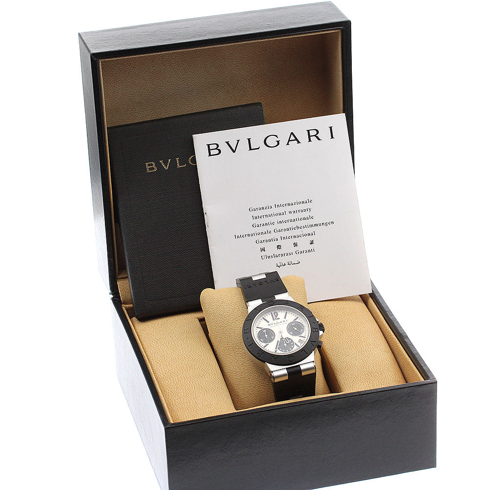 BVLGARI Aluminum AC38TA Chronograph Silver / Black Dial Automatic Men's _896326