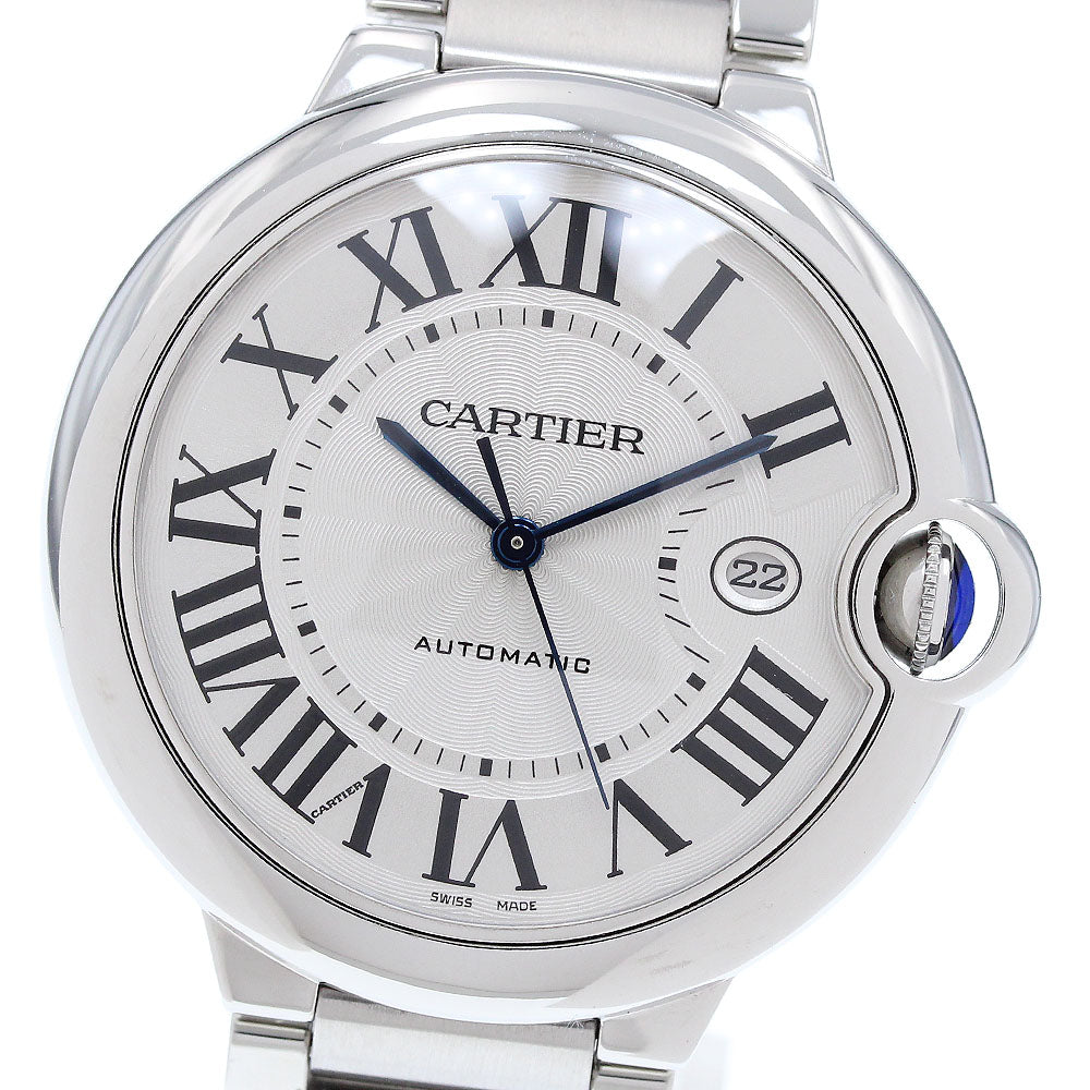 CARTIER Baron Blue LM W69012Z4 Date Silver Dial Automatic Men's Watch_896357