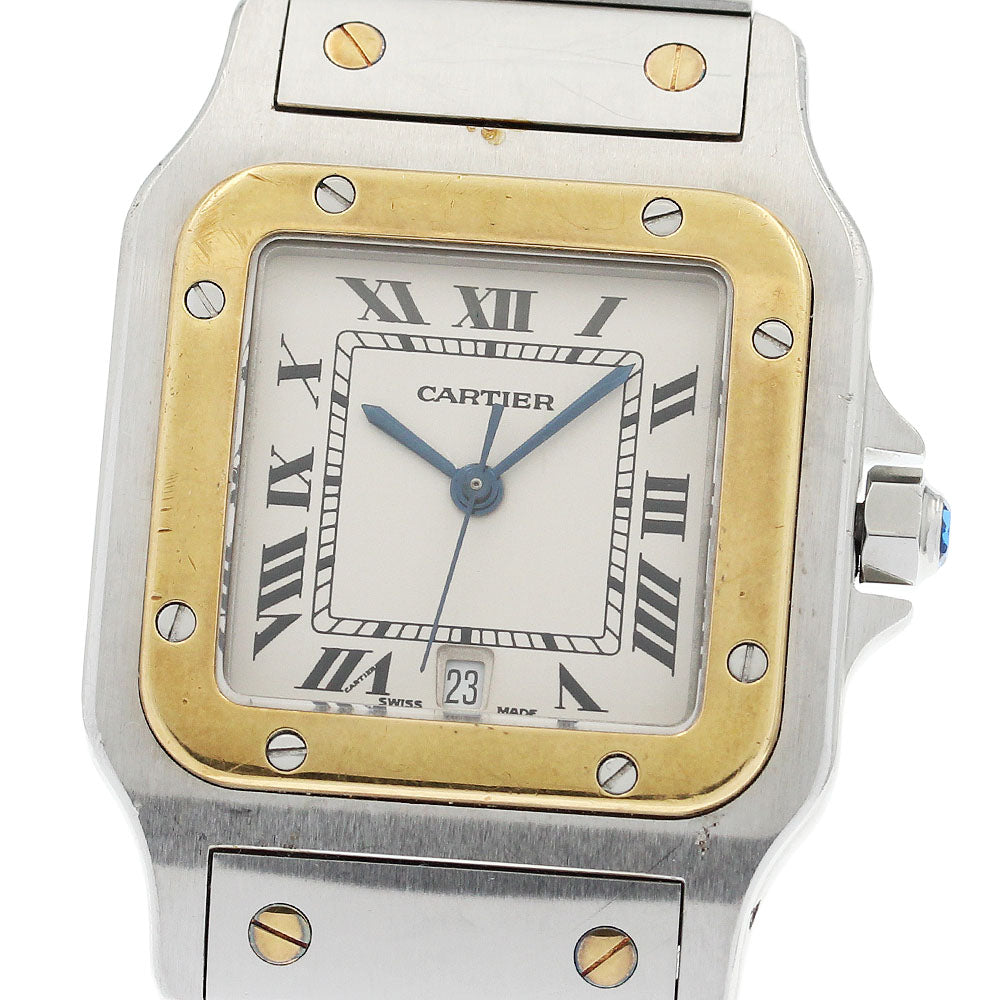 CARTIER Santos GalbeeLM W20011C4 2 tone beige Dial Quartz Men's Watch_896386