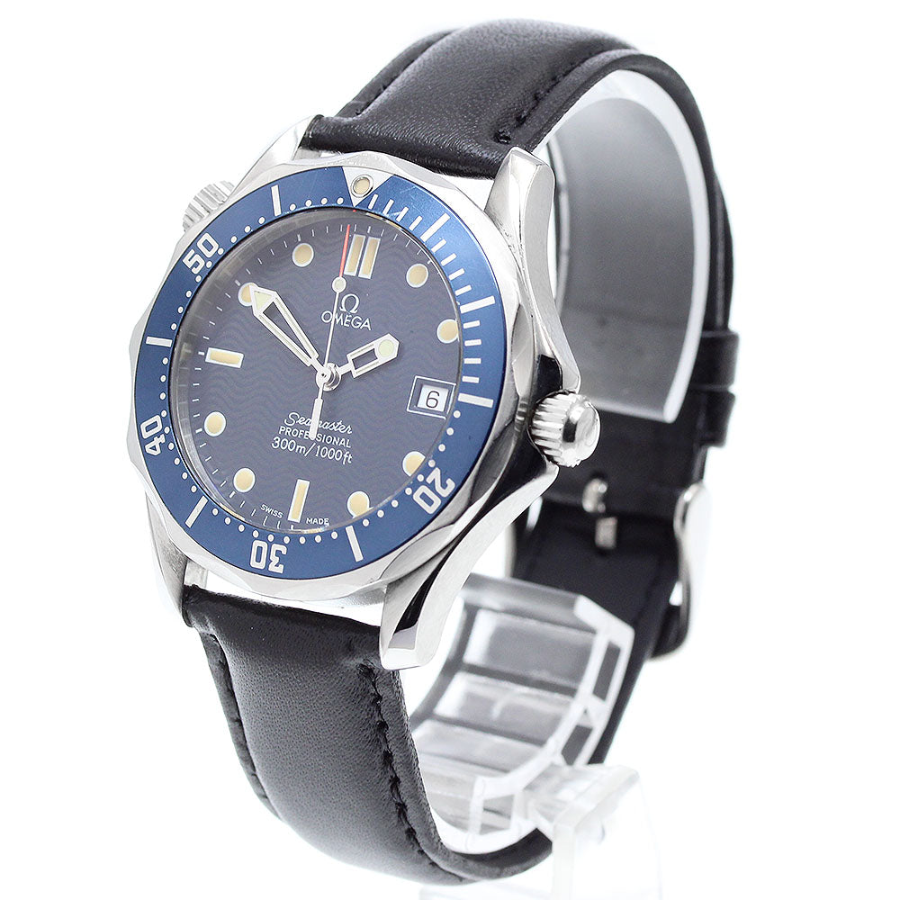 OMEGA Seamaster300 2561.80 Date Navy Dial Quartz Boy's Watch_896389