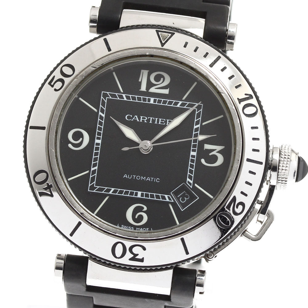 CARTIER Pacha Sea timer W31077U2 Date black Dial Automatic Men's Watch_896391