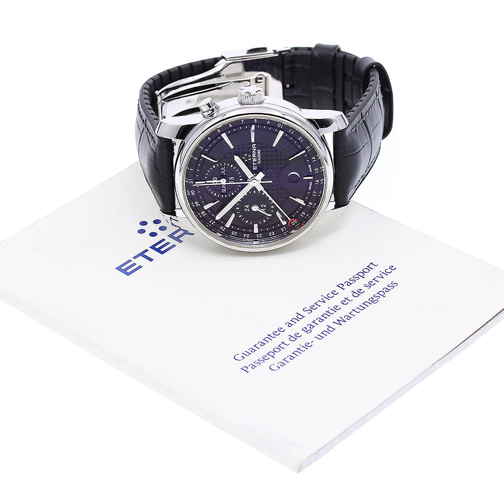 Eterna Soleil 8340.41.41.1186 Moon phase chronograph black Dial Automatic Men's Watch_896426
