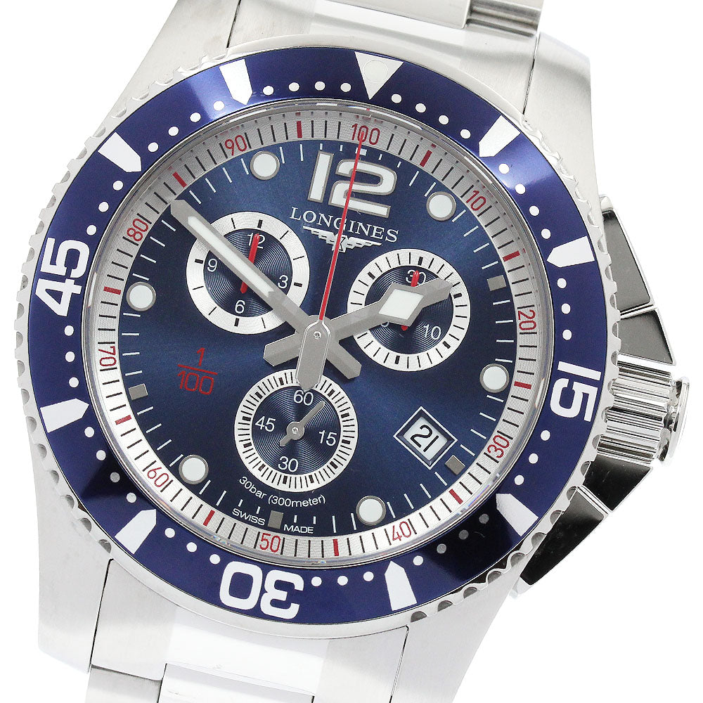 LONGINES Hydro Conquest L3.843.4 Date Chronograph Navy Dial Quartz Men's_896514