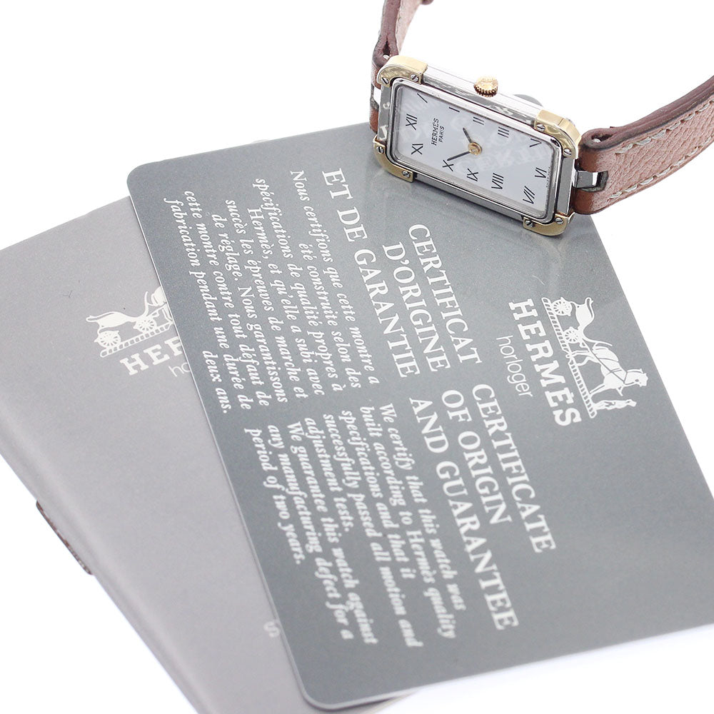 HERMES Clojure White Dial Quartz Ladies Watch_896520