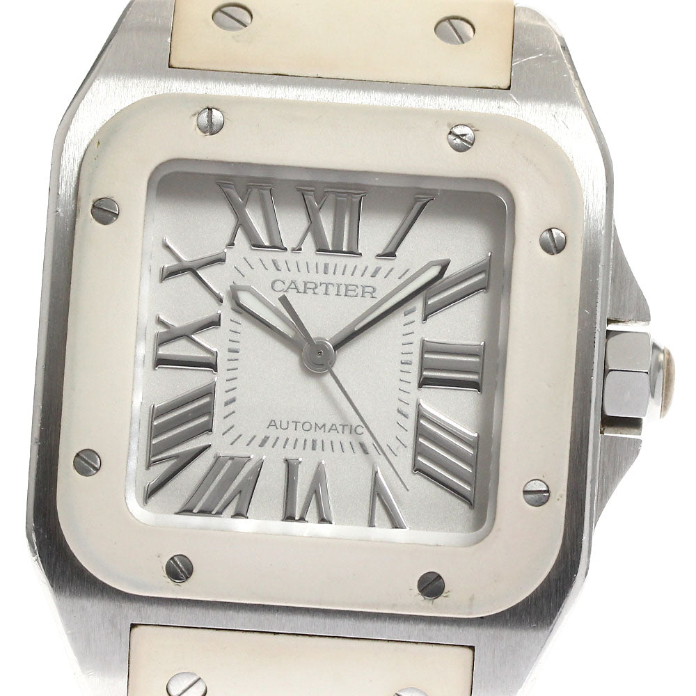 CARTIER Santos 100MM W20122U2 white Dial Automatic Boy's Watch_896529