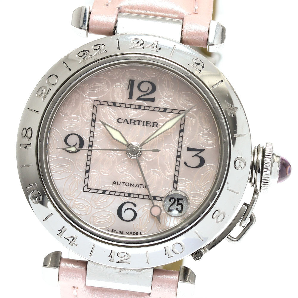 CARTIER Pasha C Meridian W3107099 Christmas Limited GMT Pink shell Dial Automatic Ladies Watch_896548