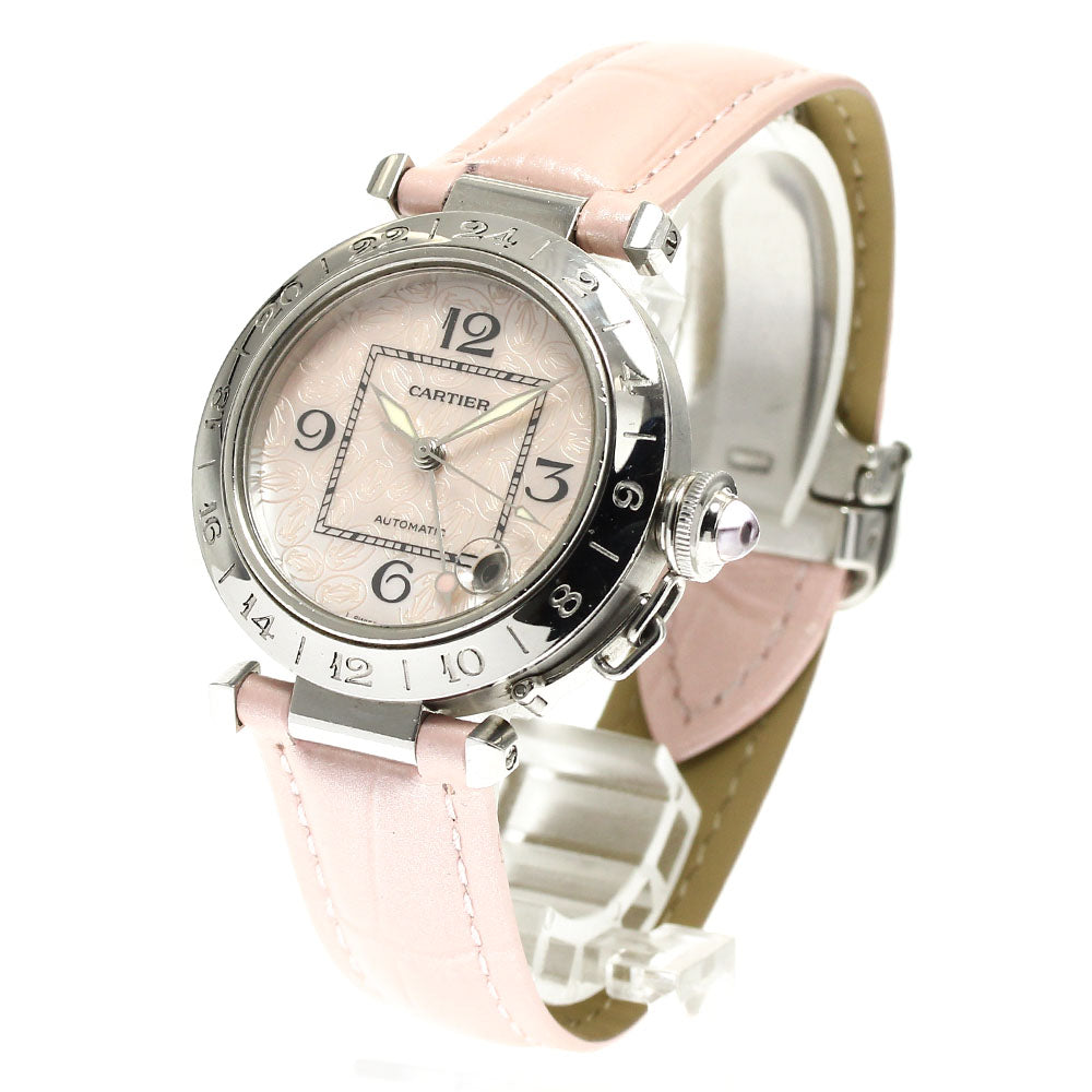 CARTIER Pasha C Meridian W3107099 Christmas Limited GMT Pink shell Dial Automatic Ladies Watch_896548