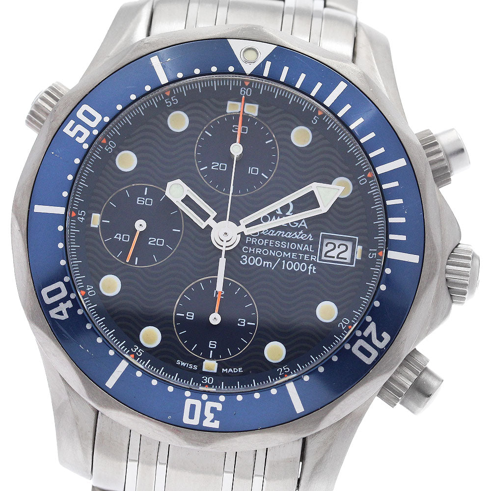 OMEGA Seamaster300 2298.80 Chronograph Navy Dial Automatic Men's Watch_896550