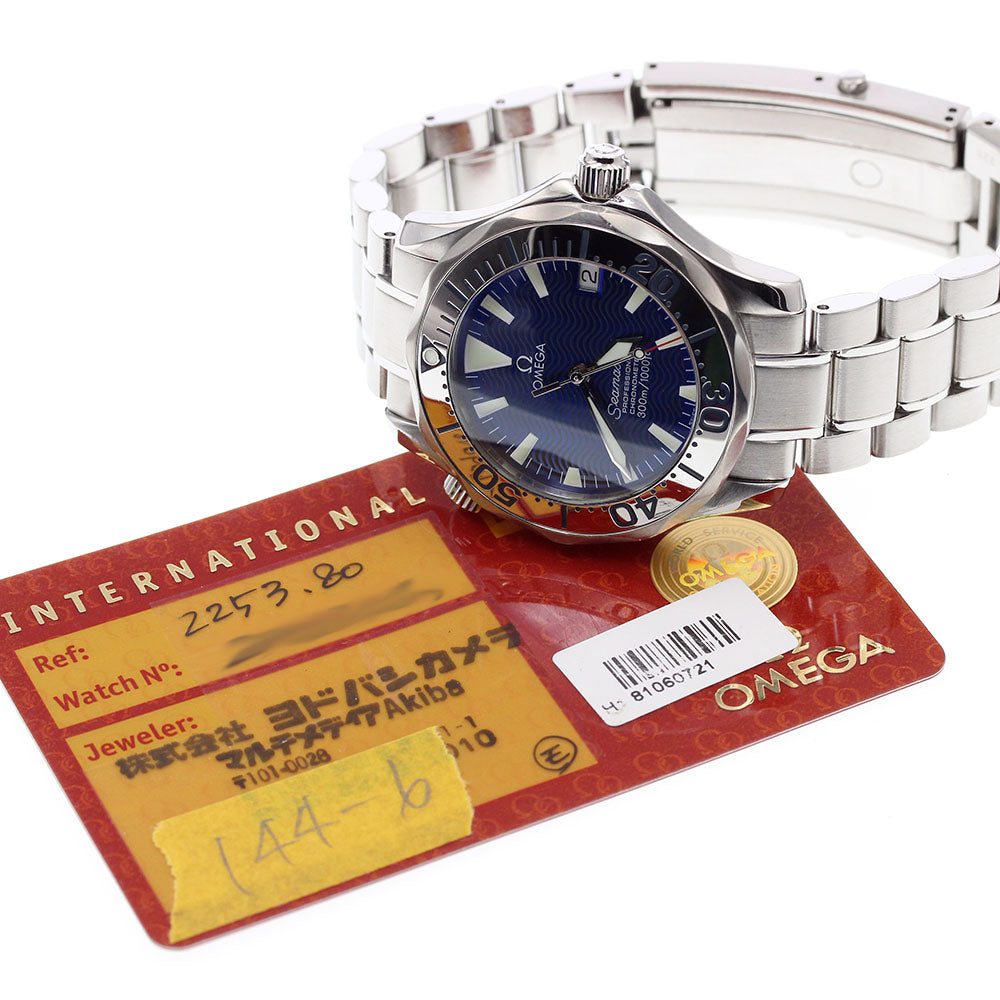 OMEGA Seamaster300 2253.80 Date Blue Dial Automatic Boy's Watch_896553