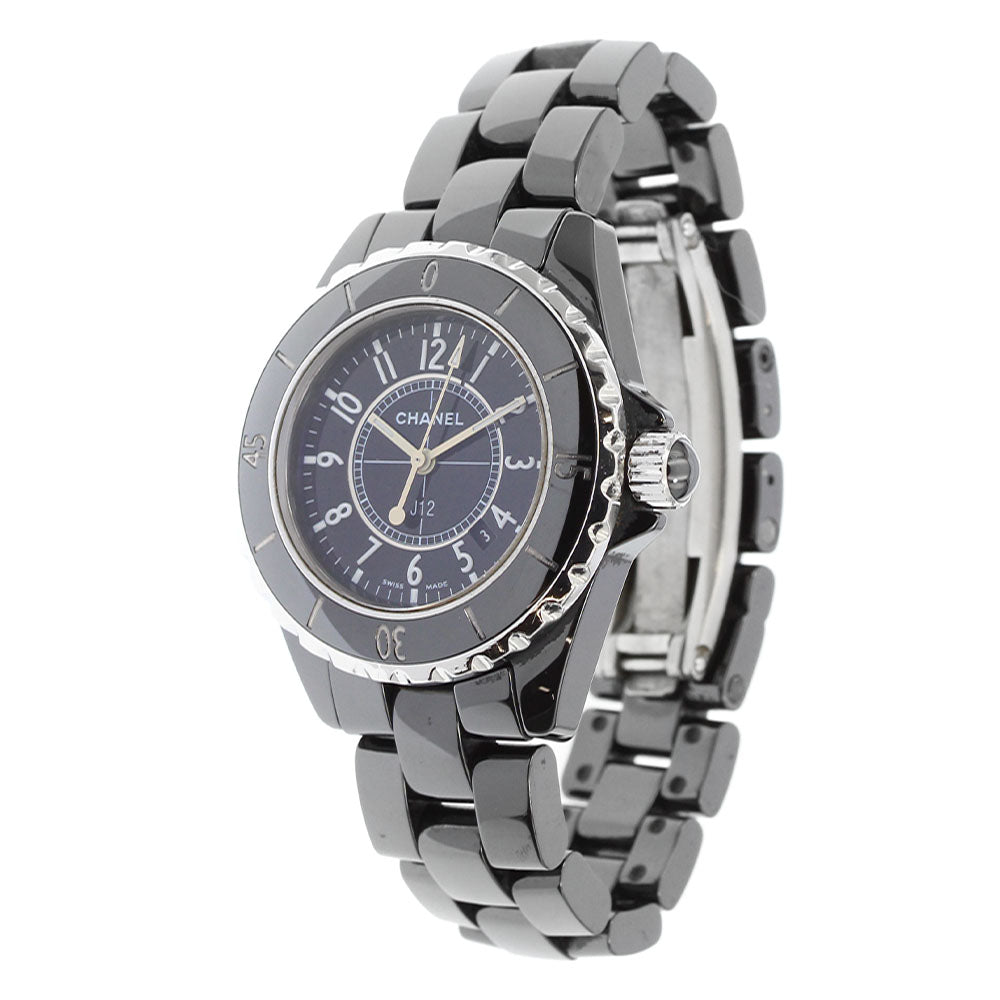 CHANEL J12 H0682 Black Ceramic 33MM Black Dial Quartz Ladies Watch_896560