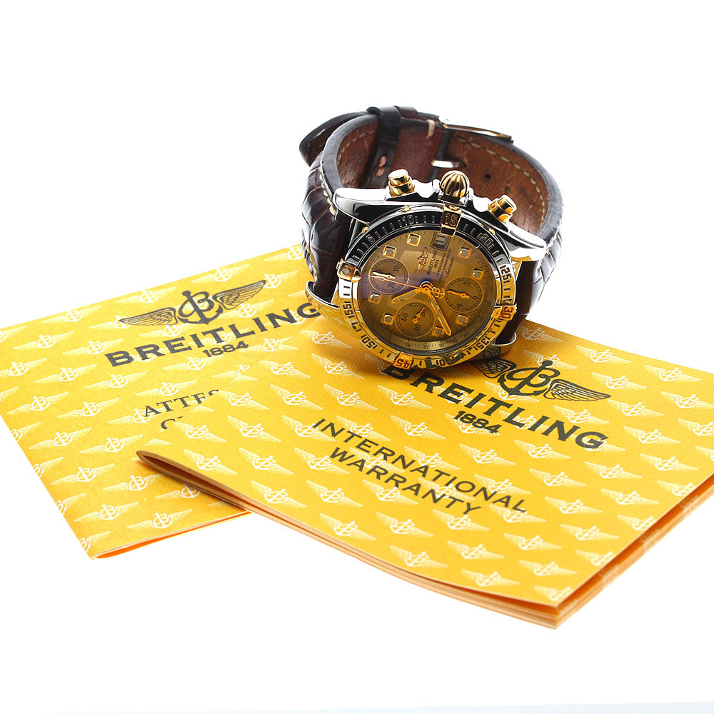 BREITLING Chrono cockpit B13357 Date Chronograph gold Dial Automatic Men's Watch_896561