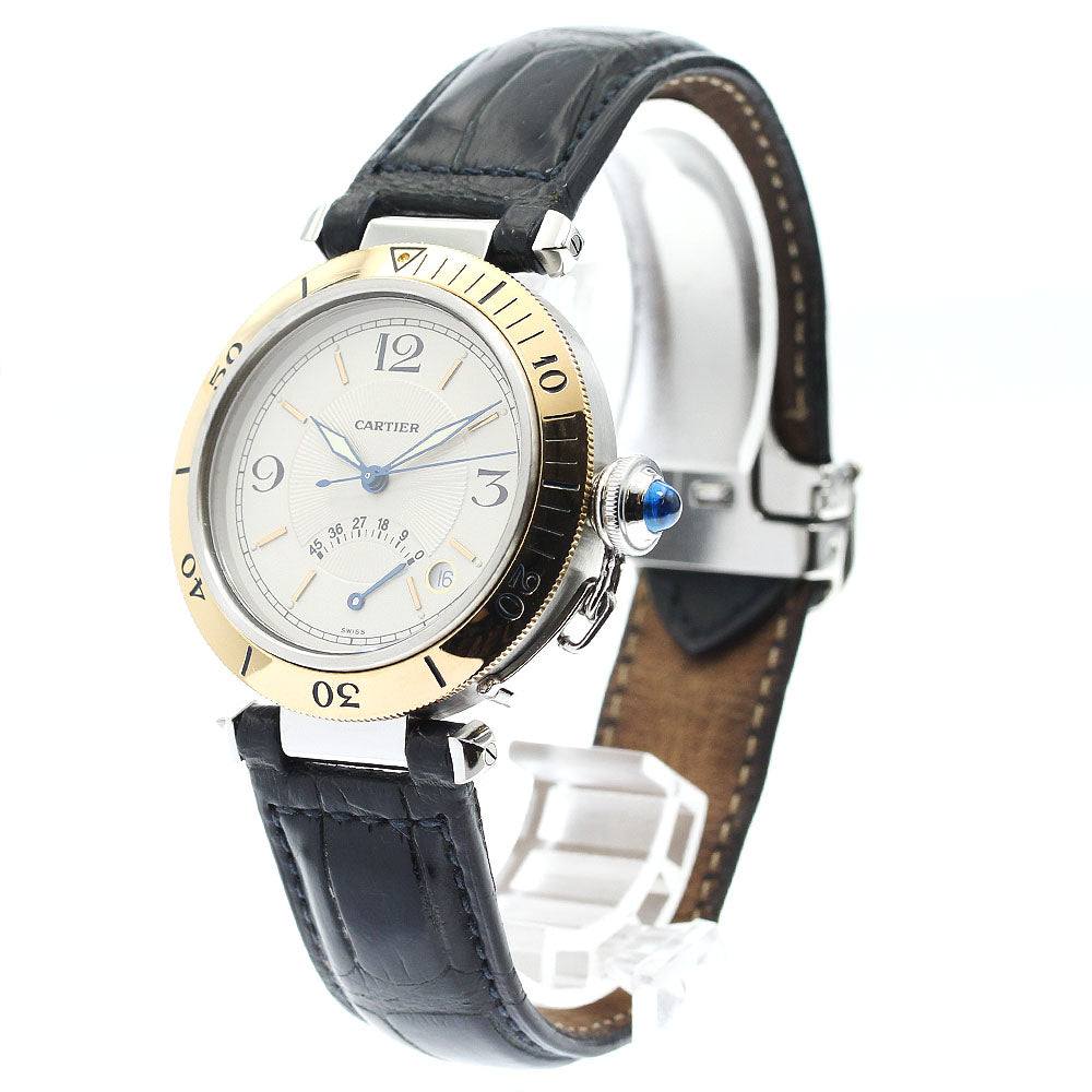CARTIER Pasha 38mm W3101255 Power reserve YG bezel beige Dial Automatic Men's Watch_896564