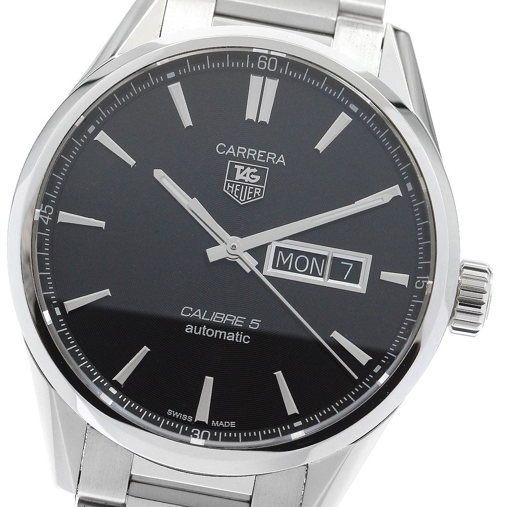 TAG HEUER Carrera Caliber 5 WAR201A Day date black Dial Automatic Men's_896629