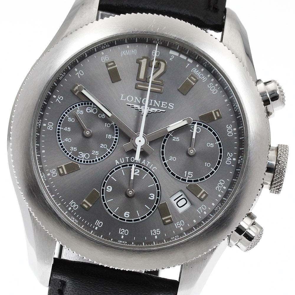 LONGINES Gran Vitez L3.635.4 Chronograph Gray Dial Automatic Men's Watch_896663