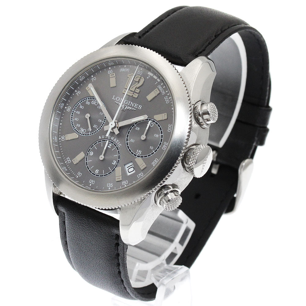 LONGINES Gran Vitez L3.635.4 Chronograph Gray Dial Automatic Men's Watch_896663