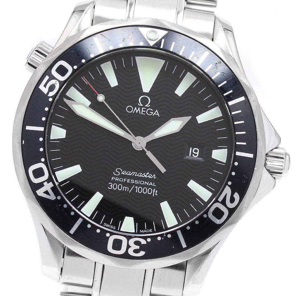 OMEGA Seamaster300 2264.50 Date black Dial Quartz Men's Watch_896693