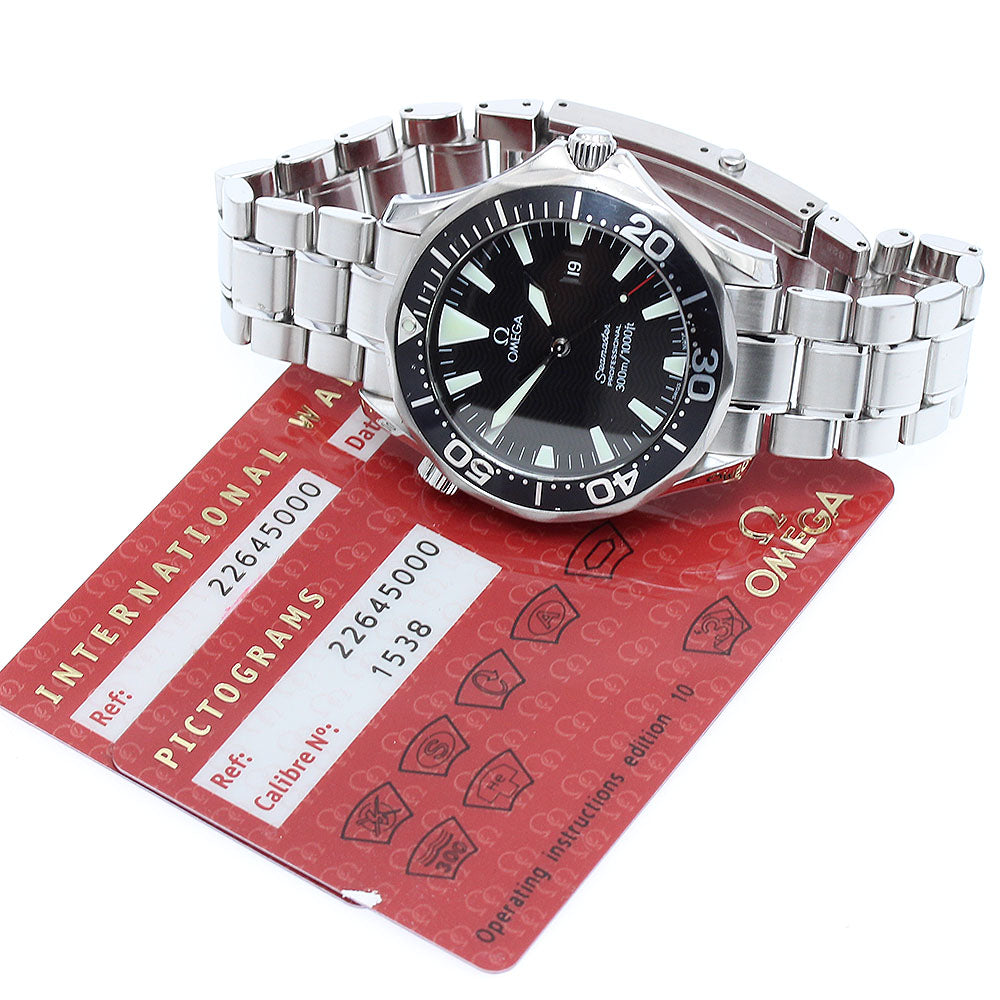 OMEGA Seamaster300 2264.50 Date black Dial Quartz Men's Watch_896693