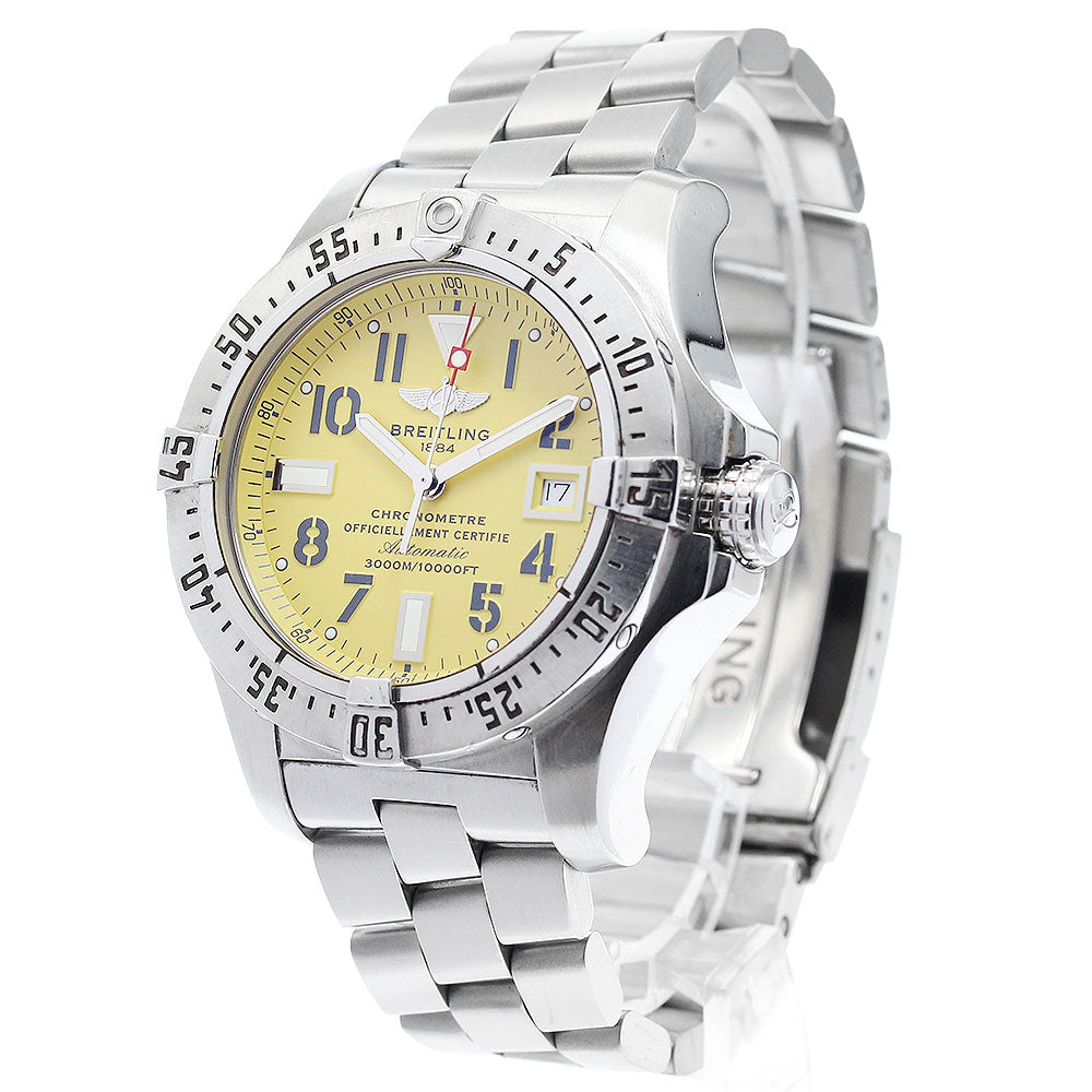 BREITLING Avenger Seawolf A17330 Date yellow Dial Automatic Men's Watch_896725