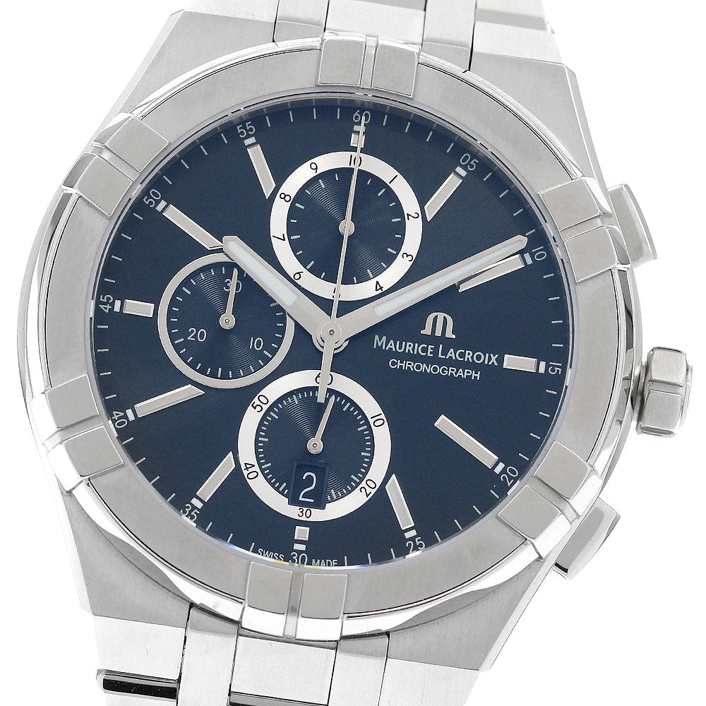 MAURICE LACROIX icon AI1118-SS002-330-1 Chronograph Date Quartz Men's_896746