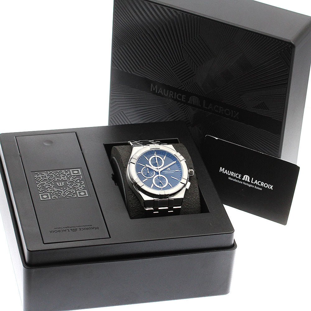 MAURICE LACROIX icon AI1118-SS002-330-1 Chronograph Date Quartz Men's_896746