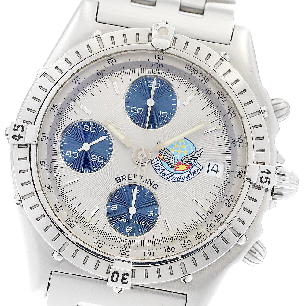 BREITLING Chronomat A13048 Date Silver / navy Dial Automatic Men's Watch_896760