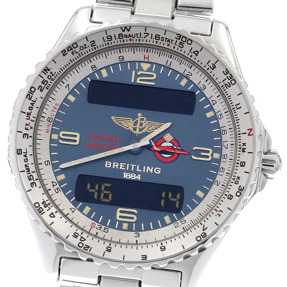 BREITLING Chrono space A56012 blue Dial Quartz Men's Watch_896762