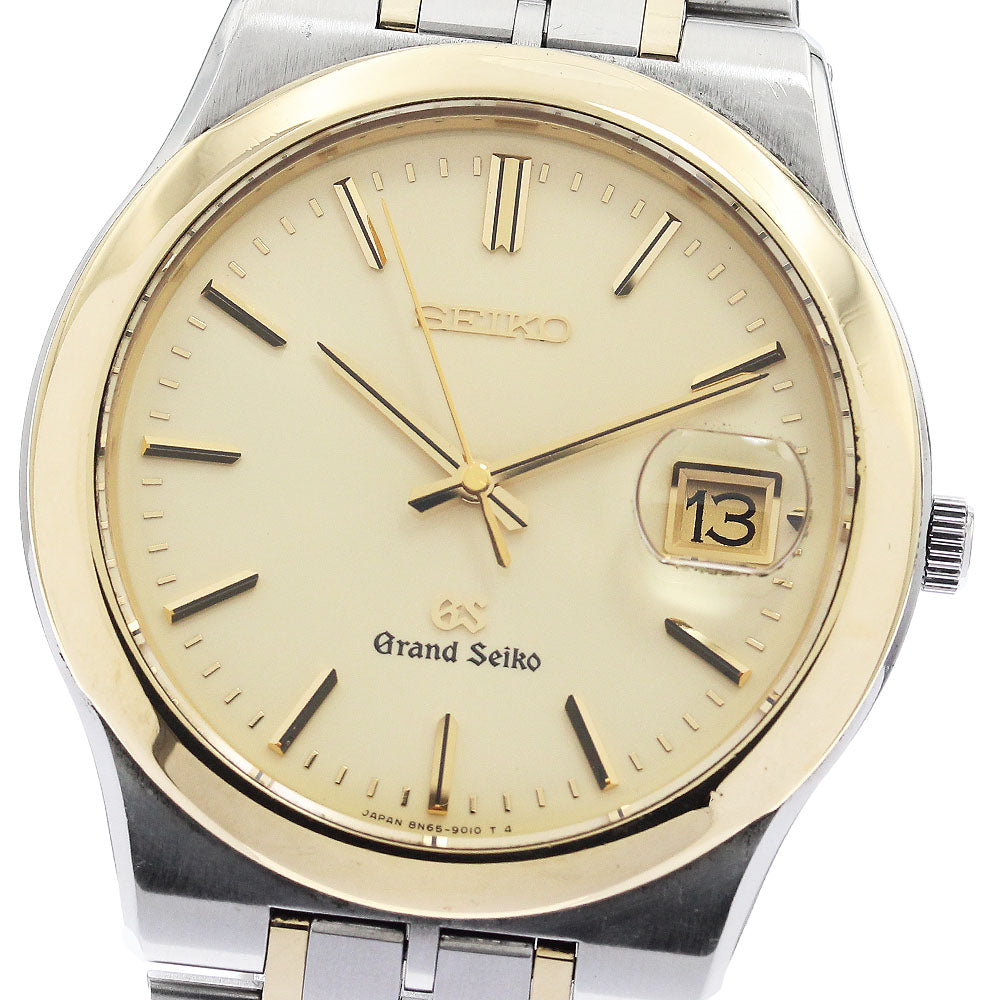 SEIKO Grand Seiko SBGG008/8N65-9010 Date gold Dial Quartz Men's Watch_896790