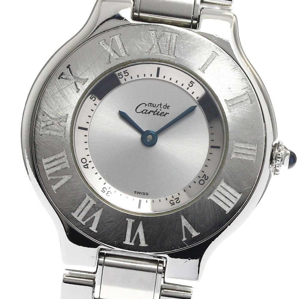 CARTIER Must21LM W10110T2 Silver Dial Quartz Boy's Watch_896808