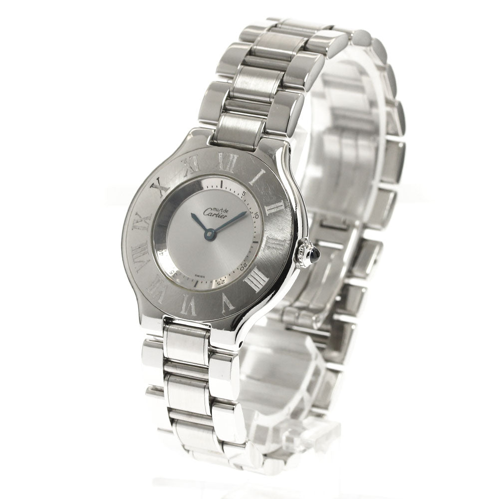 CARTIER Must21LM W10110T2 Silver Dial Quartz Boy's Watch_896808