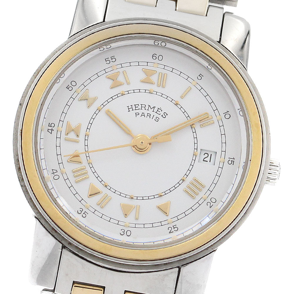 HERMES Carrick Date white Dial Quartz Ladies Watch_896823