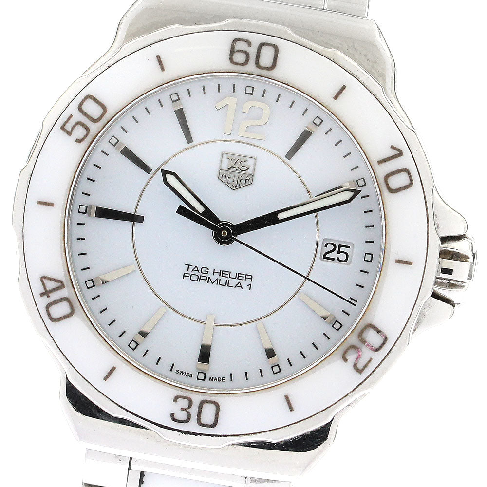 TAG HEUER Formula 1 WAH1211 Date white Dial Quartz Ladies Watch_896862