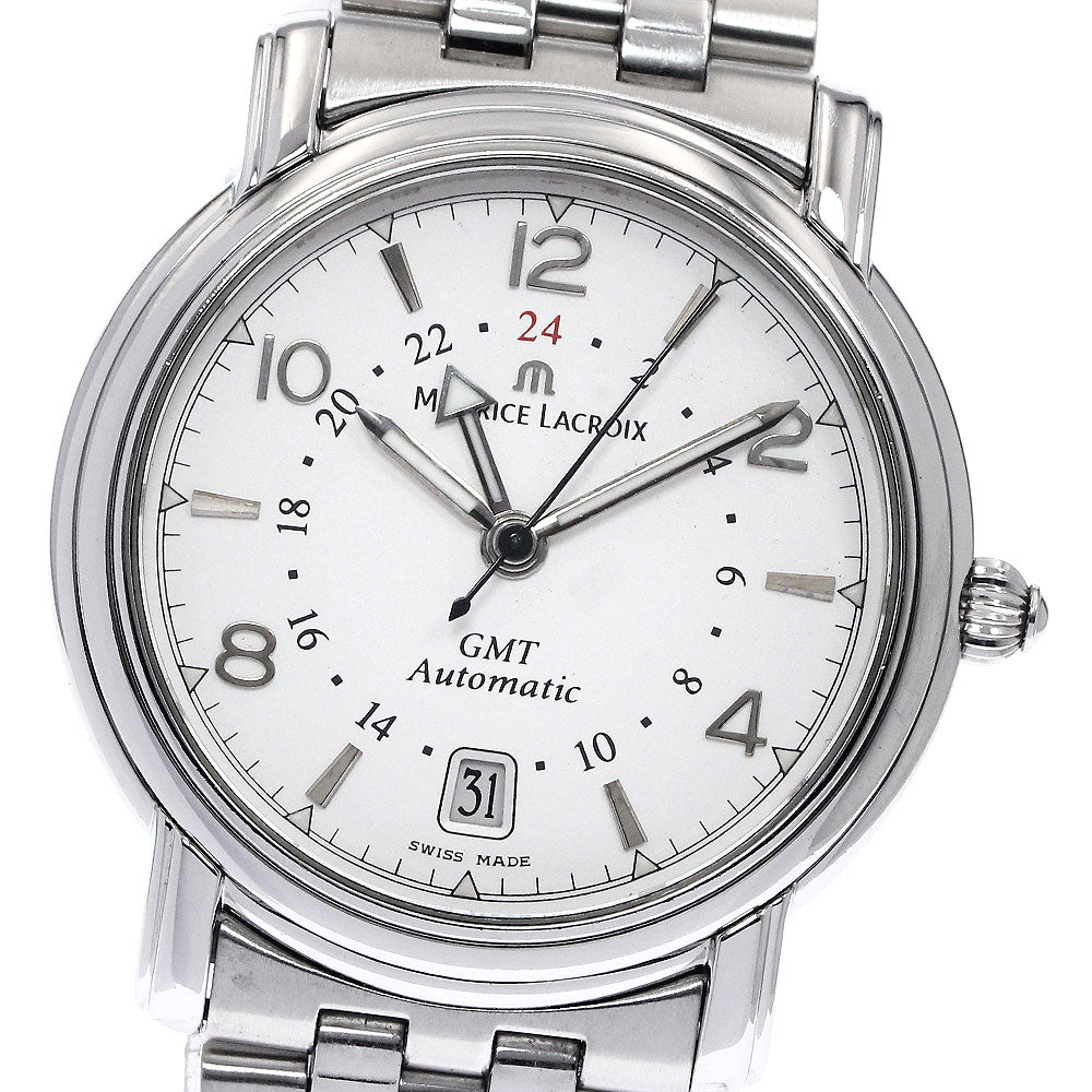 MAURICE LACROIX Pontos PT6037 GMT date white Dial Automatic Men's Watch_896863
