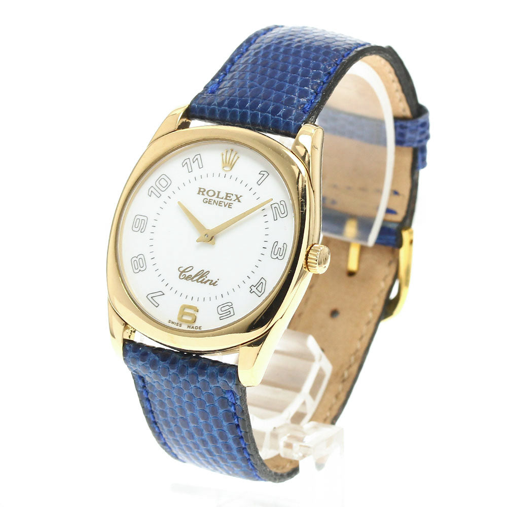 ROLEX Cellini Danaus 4233 K18YG Cal.1602 white Dial Hand Winding Men's Watch_896876